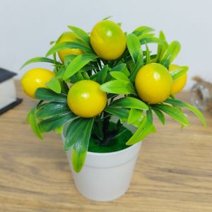 Unico PBP104 Tanaman Hias Plastik Pot Bunga Jenis Buah Buahan Lemon Delima Jeruk Berry Buatan Minimalis Artificial Fruit Plant Decoration Ornamen Tumbuhan Pajangan Ruangan Pekarangan Rumah COD