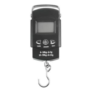 50kg/10g Portable LCD Electronic Hand Scale Travel Hanging Scale with 100cm Long Retractable Measuring Tape