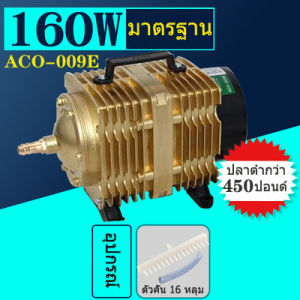 HAILEA ปั๊มออกซิเจน ACO-009E/160W  ปั๊มออกซิเจน ปั๊มลมลูกสูบ เครื่องเติมอากาศ ออกซิเจนตู้ปลา ออกซิเจนกุ้ง ปั๊มบ่อปลา ปั๊มตูู้ปลา  สำหรับ