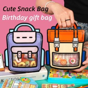 5pcs Portable Creative Cute Cartoon Gift Bag Childrens Day Gift Packaging Birthday Gift bag