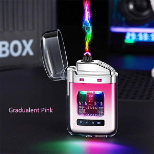 Arc Flameless Lighter Kitchen Picnic Barbecue Smoking Universal Arc Lighter Transparent Shell Visible Power Arc Lighter