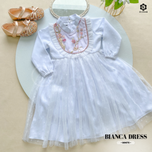 Ivaniar Dress "White Dress" | Dress Putih Anak Dan Ibu | Gamis Manasik Haji Umroh | Gamis Putih