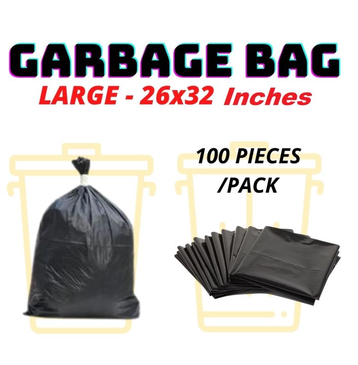 Garbage Bag LARGE 26x32 Inches 100Pcs Lazada Lazada PH