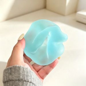 YRUQYS Soft Coconut Oil Squishy Ball Blue Transparent Ball Quick-rebound Squeeze Toy Gift Clear Jelly Crispy Handmade Ball For Kids Adults