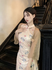 daidai (Ready Stock) Women Cheongsam CNY Chinese New Year Dresses Qipao Dinner Maxi Slim Hanfu 新中式复古改良旗袍连衣裙女春秋收腰显瘦裙子