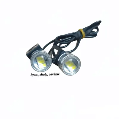 Lampu Mata Elang Flash 3 Mode Panoramic Plus Breket Spion Sepasang