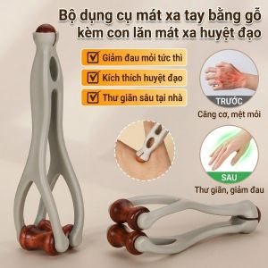 Máy Massage Ngón Tay Bằng Gỗ Tự Nhiên Thoải Mái Dễ Sử Dụng Hỗ Trợ Giảm Căng Thẳng