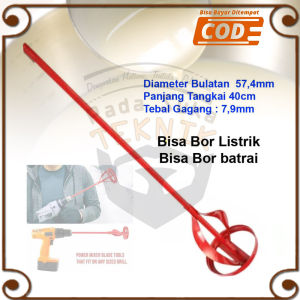 alat pengaduk es doger stik mixer mata mesin bor listrik adukan halus