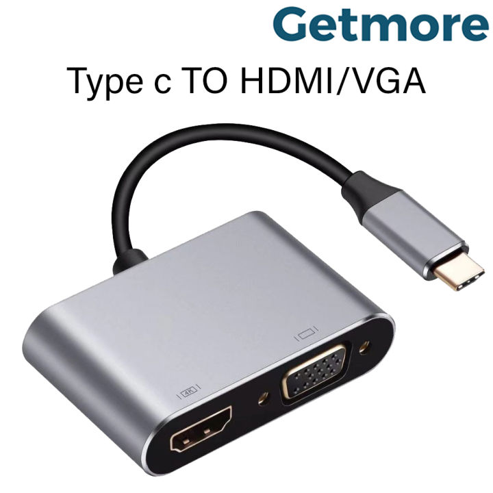 3in1 /4in1 TypeC USB 3.1 To HDMI VGA USB 3.0 Type C Female Converter