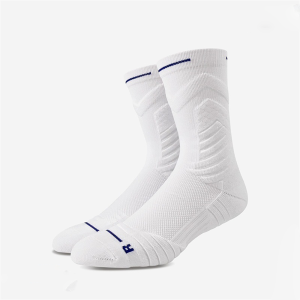 1 Pair Mens Towel Bottom Mid Length Basketball Stockings Anti Slip Thread Elastic Professional Sports Socks