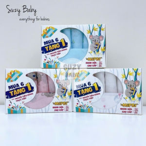 (Mua 6c tặng 1c) Khăn sữa Mipbi 70% bamboo