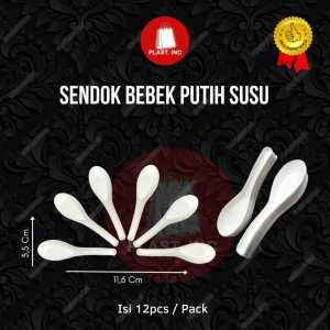 SENDOK BEBEK WARNA PUTIH SUSU ISI 1 LUSIN (1 PACK ISI 120PCS)