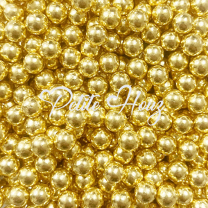 [Petite Houz] Cheapest HALAL Edible 24k and Metalic Gold Sprinkles Cake Sugar Ball Cake Decoration Sprinkle