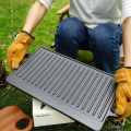 Cast Iron Double Sided Griller or Outdoor barbecue frying pan Baking Tray. 