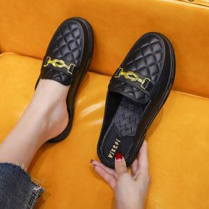 PiShops รองเท้าแตะแฟชั่นผญ ลุคสาวออฟฟิศ👩 รองเท้าแตะแบบสวมดีเทลดีมาใหม่สไตล์เกาหลี รองเท้าแตะแบบสวมพื้นหนาพื้นเบาใส่ได้ทุโอกาส💘