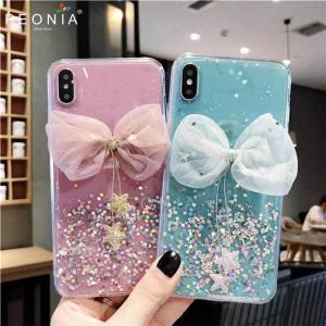 Peonia Realme 5 5s 5i 5 Pro Realme 3 3i 3 Pro 2 Pro C3 C2 2020 X Soft Case Casing Cute Ribbon