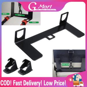 Universal ISOFIX Mount Base Autos Safety Seat Belt Bracket Latch 5mm Steel Solid Universal Steel Car Child Safety Seat Restraint Anchor Mounting Kit for ISOFIX Belt Connector Seat Belt Bracket Latch