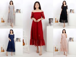 Long Dress Brukat Pesta Kondangan YUNITA