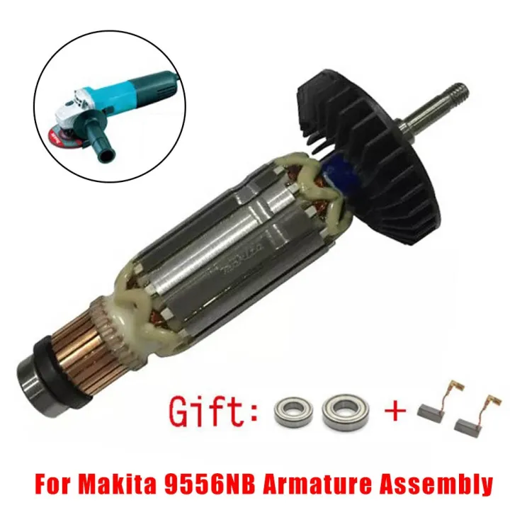 Rotor Armature Meuleuse Makita 9553NB 9553HB 9555 Avec Roulements Et Balais