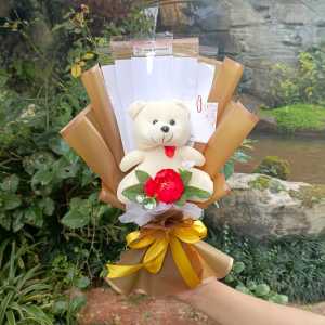 (READY BUKET) BUKET BONEKA DAN SLOT UANG KOSONG 3 5 10 LEMBAR / BUKET ULANG TAHUN / BUKET HADIAH / BUKET WISUDA / BUKET BUNGA