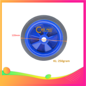 Bánh xe máy nén khílỗ ốc 12mmĐK 120mmmáy bơm hơicó dầukhông dầu màu trắng cam xanh BX3024TCX