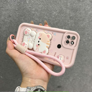 PBZZ Case for REALME C12 C25 C15 C25S phone casing Softcase Silicone shockproof Cover new design aesthetic with holder 360 ° rotating makeup mirror for girl JTDTMZJ2