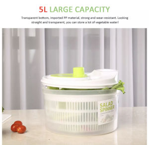 [SG SELLER] Multifunctional Vegetable Dehydrator Salad Dryer Kitchen Vegetable Fruits Drain Basket
