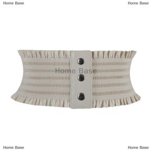 [COD] Home Base New Simple Design Womens Elastic Wide Waistband Hemline Decoration Cummerbund Ladies Overcoat Belt For Women