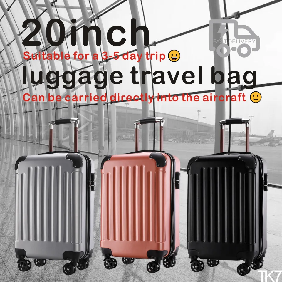 20 Inch ABS Suitcase on Wheels Women Fashion Travel Luggage Cabin