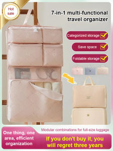 Compress luggage space by 40%⚡ 7-in-1 travel storage bag Multi-function travel storage bag Partition storage Store underwear and socks
