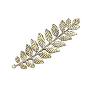 [fenggongshuode] 10Pcs/set Vintage Leaf Filigree Wraps Connectors Metal DIY Craft Jewelry Making