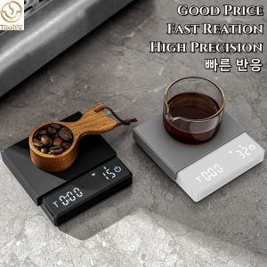 2kg/0.1g Precision Mini Espresso Scale Smart Coffee Weight with Auto Timer USB Rechargeable Digital Kitchen Scale Measures G/Oz2026