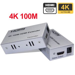 4K 100M HDMI Extender Video Transmitter and Receiver Converter Via Rj45 Cat5e Cat6 Ethernet Cable