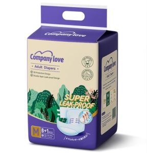 [Free 5 pcs] Company love Ultra-high Quality Adult Tape Diapers M/L/XL (9pcs/5packs) Adult Tape Diaper Leak-Proof