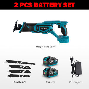18V Brushless Reciprocating Saw Electric Saw Wood Metal PVC Pipe Materials Cutting With 4 PCS Saw Blades For Makita 18V Battery