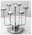 Giá úp ly/cốc inox xoay 360 độ_Cực sang trọng. 