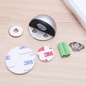Magnetic Door Stops Rubber Stainless Steel Magnetic Nail-free Door StopperFor HomeKitchenBedroom
