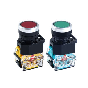 2Pcs LA38-11 Round Momentary Push Button Switch Self Resetting Power Switch