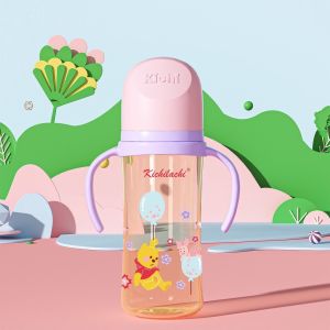 Bình Sữa Cổ Rộng Kichilachi PPSU 160ml 240ml 300ml có quai cầm