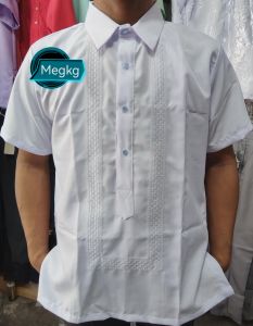 Computerized Short Sleeve Barong For Men Random Design