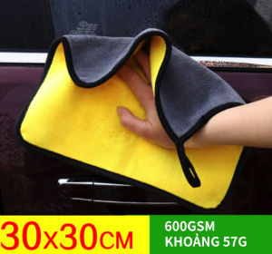 ZCAUTO  Khăn Lau Xe Hơi Chuyên Dụng Microfiber 2 Lớp Không Rụng Lông  bằng sợi vải coral hai mặt màu Thấm Hút Nước Tốt
