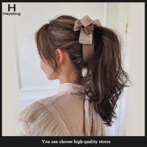 Hayating 2022 New Ribbon Bow Banana Clip Cute Hair Pins Barrette Women Hair Accessories Fashion Solid Color Elegant Hair Claw
