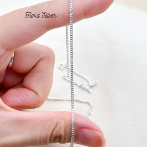 FLORA 0245C - [Có bán lẻ] Dây chuyền bạc mặt charm hình nhân vật hoạt hình Cinnamoroll dành cho bé gái
