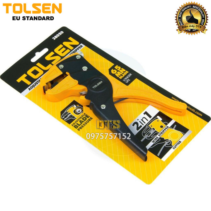 Kìm tuốt dây điện mỏ quạ công nghiệp TOLSEN, kìm đa năng 2 trong 1 cắt ...