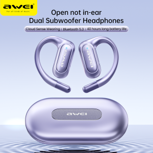 Awei T93 OWS Bluetooth earphone Intelligent AI helper Original HiFi bass Stereo surround sound wireless earbuds SF-ears Directional noise reduction earpiece for outdoor