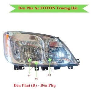 Đèn Pha Cho Xe Tải Thaco Foton 2.4 Tấn Xe Ben Foton 4.5 - 6 Tấn Loại 3 bóng Dài 65cm Điện áp: DC-24V Hàng rin đẹp và Chất lượng