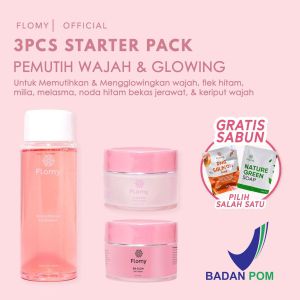 Flomy Skincare Starter Pack | Skincare Whitening | Skincare Glowing BPOM