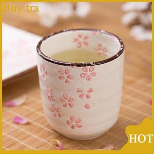 [Buytra] Nhật bản-phong cách Kung Fu trà gốm underglaze sứ tách trà chủ sở hữu Nhà Phụ cốc thủy tinh tách trà màu hồng trắng