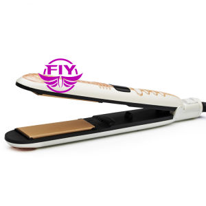 เครื่องหนีบผม 2 IN 1 เครื่องหนีบผม ม้วนผมไฟฟ้า ปรับอุณภูมิได้ แผ่นเซรามิคสีทอง ที่หนีบผม เครื่องหนีบผม ม้วนผม หนีบผมไฟฟ้า