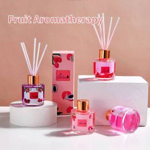 50ml Liquid Aromatherapy Reed Diffuser Fruit Scent Fragrance Home Air Freshener for Indoor Toilet